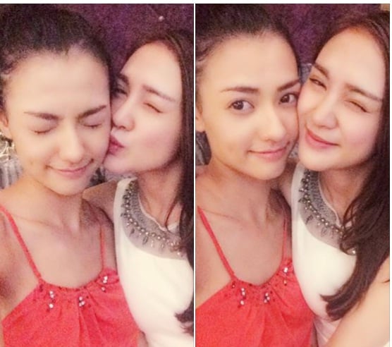 Hồng Quế và kelly khoe ảnh thân thiết.